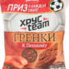 Гренки ХрусTeam К пенному со вкусом копченого лосося, 105 г