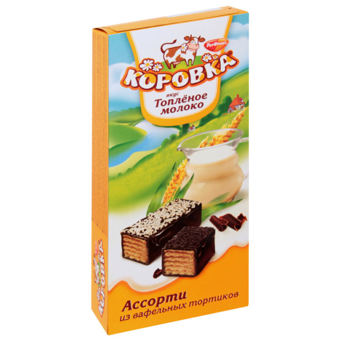 Торт Коровка вафельный Топленое молоко, 200 г