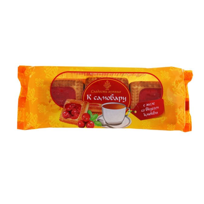 Сладости мучные К самовару с желе со вкусом клюквы, 220 г