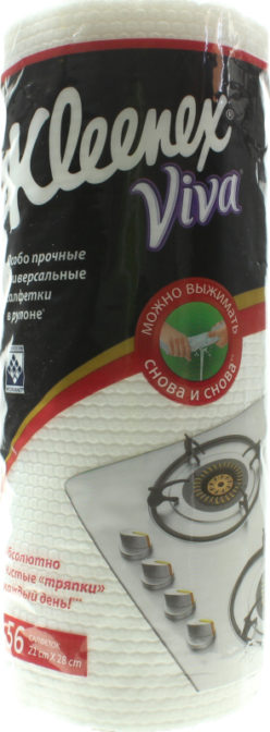 Салфетки Kleenex Viva универсальные в рулоне 56шт, упак