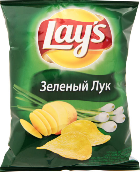 Чипсы картофельные Зеленый лук Lays м/у 80г