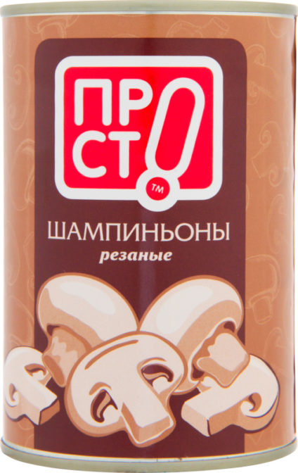 Грибы консервированные Просто Шампиньоны резаные, 400 г