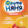 Компот ФрутоНяня Яблоко-Клубника, 500 мл