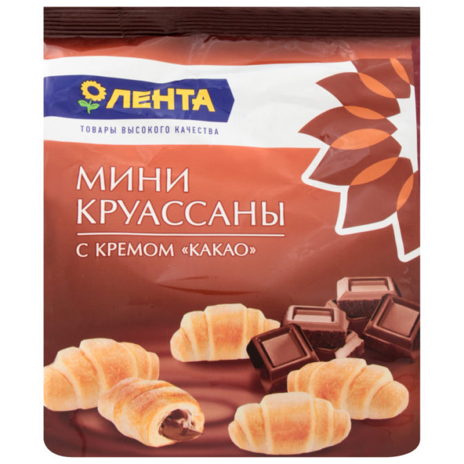 Круассаны Лента Мини с кремом какао, 180 г