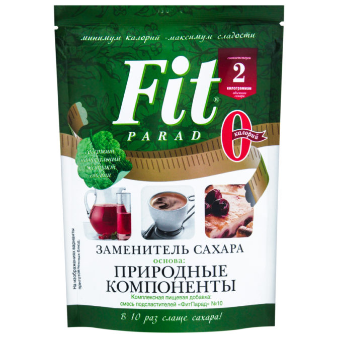 Заменитель сахара FitParad Природные компоненты, 200 г