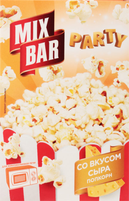 Попкорн Mix Bar Party со вкусом сыра, 85 г