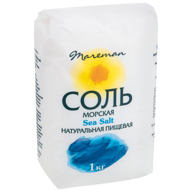Соль Mareman Морская натуральная пищевая, 1 кг