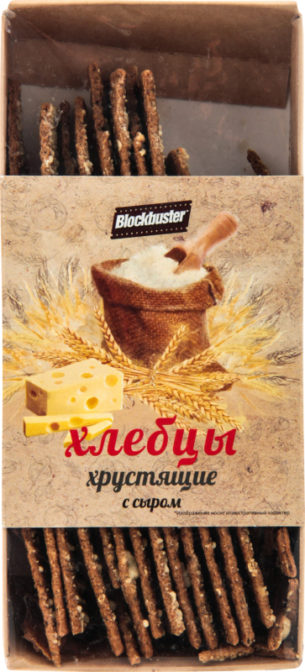 Хлебцы Blockbuster хрустящие с сыром, 130 г