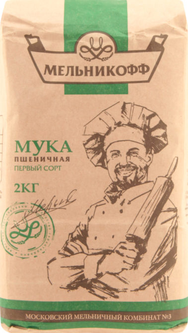 Мука Мельникофф пшеничная первый сорт, 2 кг