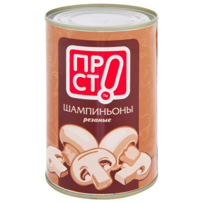 Грибы консервированные Просто Шампиньоны резаные, 400 г