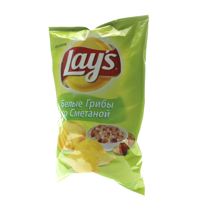Чипсы картофельные Белые грибы со сметаной Lays м/у 150г