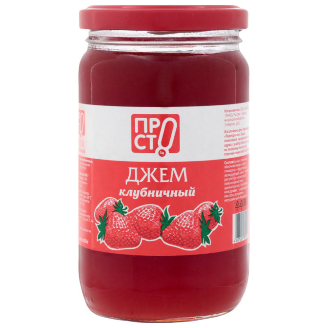 Джем Просто клубничный домашний, 430 г