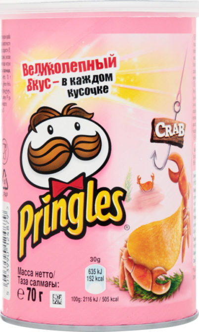 Чипсы картофельные Pringles со вкусом краба, 70 г