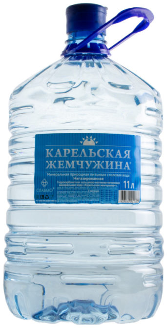 Вода минеральная природная питьевая столовая "Карельская жемчужина +" негазированная ПЭТ 11л