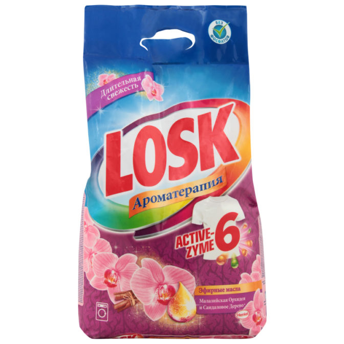 Стиральный порошок Losk Active-Zyme 6 Ароматерапия, 5.4 кг