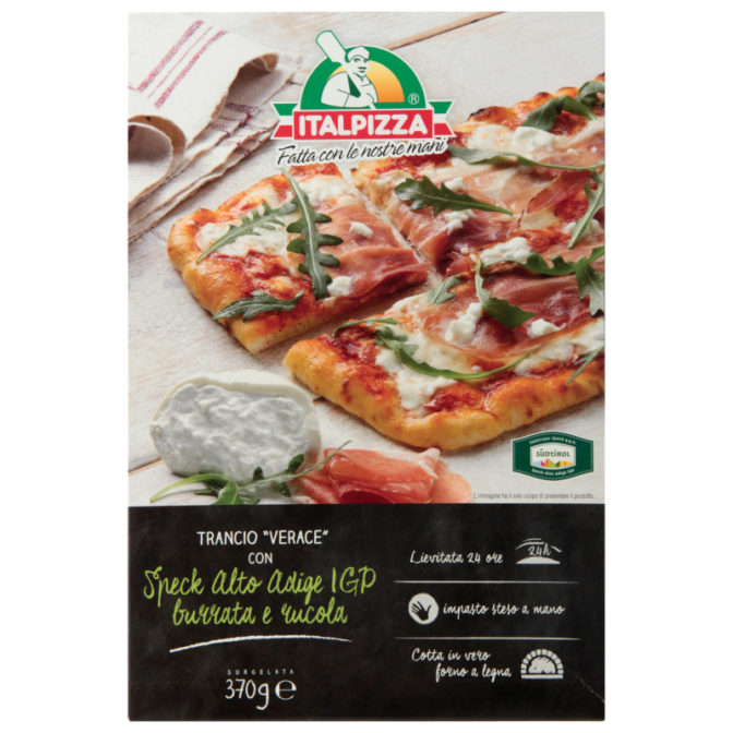Полуфабрикат замороженный Italpizza Verace Пицца с сыром Буррата и сыровяленой ветчиной, 370 г