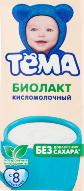 Напиток кисломолочный 3.4% для детей от 8мес Биолакт Тема т/п 206г