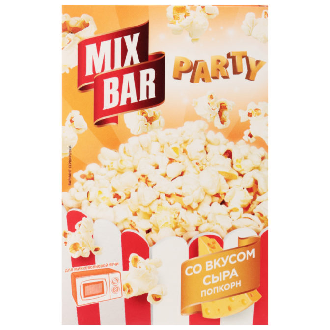 Попкорн Mix Bar Party со вкусом сыра, 85 г