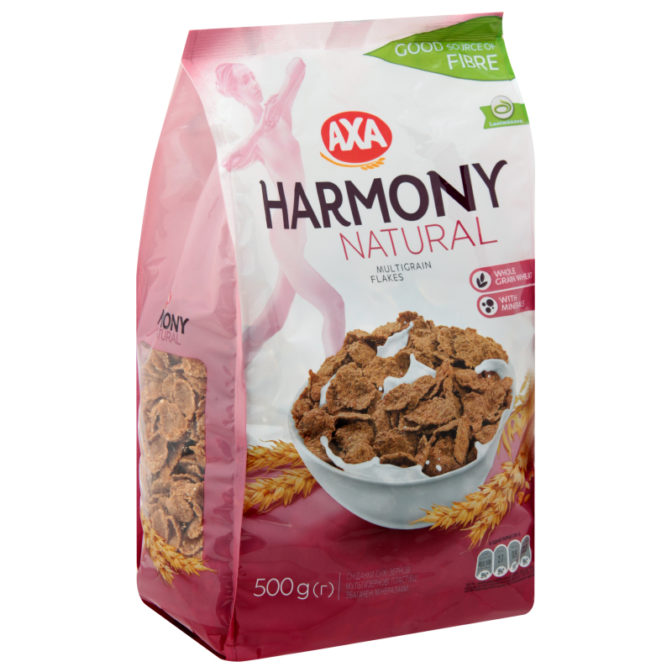 Готовый завтрак Axa Harmony Natural хлопья мультизерновые, 500 г