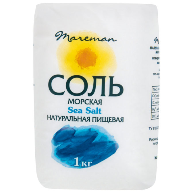 Соль Mareman Морская натуральная пищевая, 1 кг