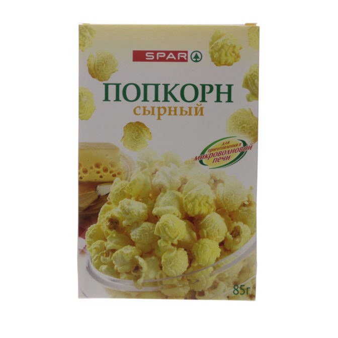Попкорн сырный для СВЧ SPAR к/у 85г