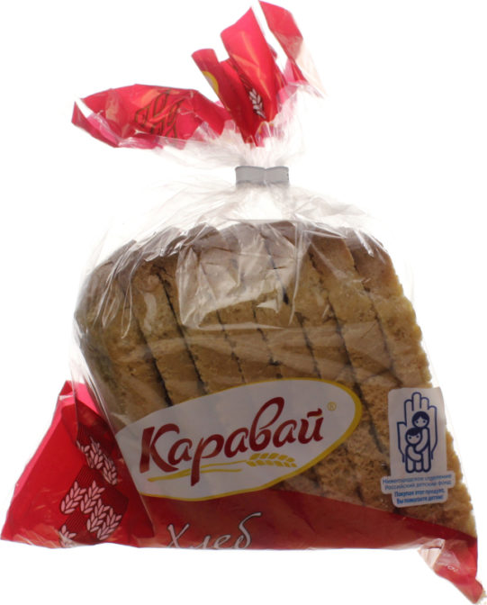 Хлеб Каравай белый 1 сорт половинка нарезка, 295 г