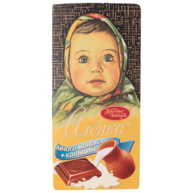 Шоколад Красный Октябрь Аленка Много молока молочный, 100 г