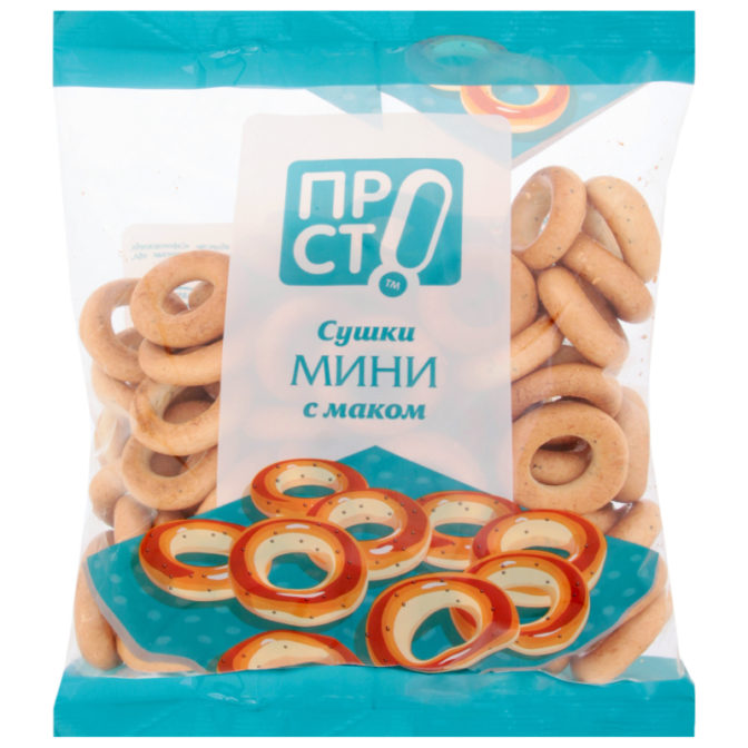Сушки Просто Мини с маком, 350 г