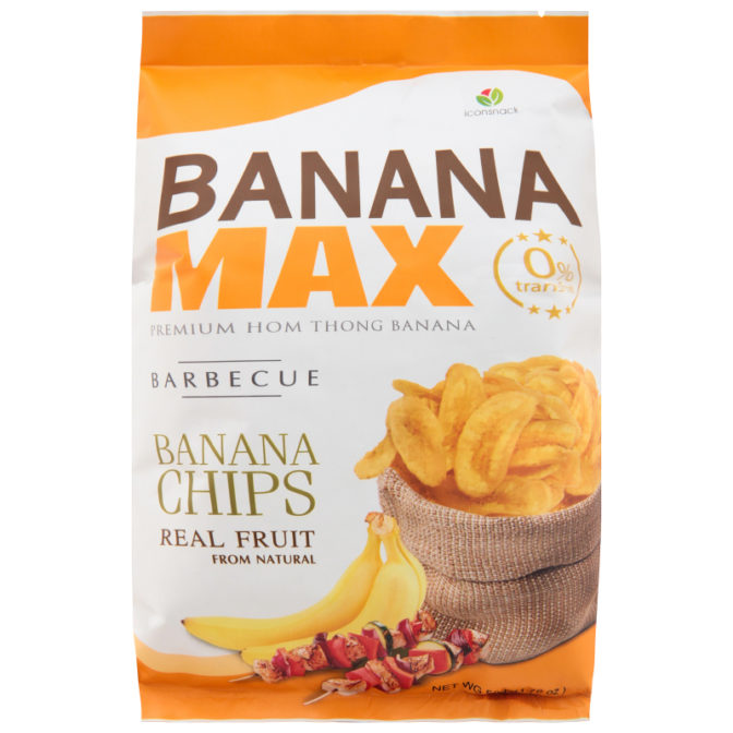 Чипсы банановые Iconsnack Banana Max со вкусом барбекю, 50 г