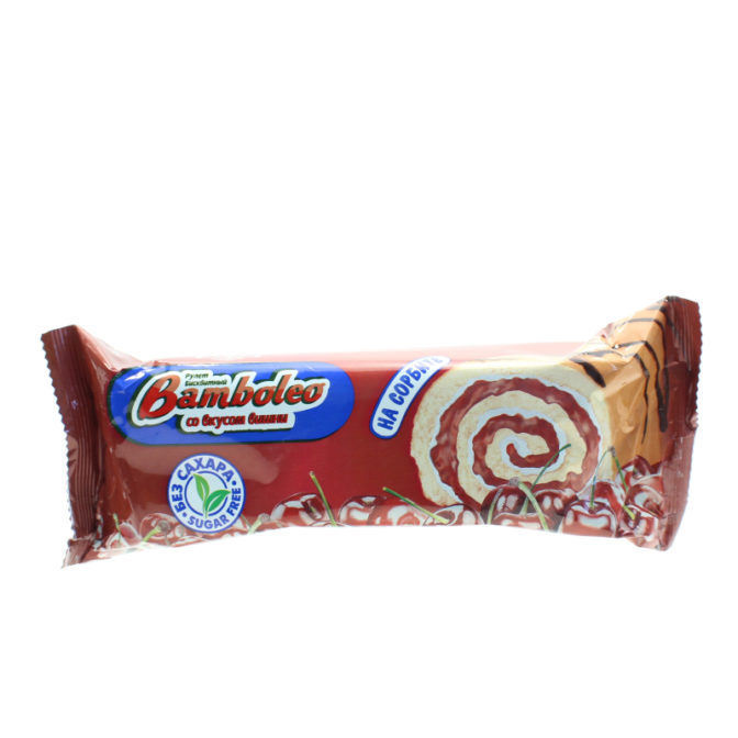 Рулет бисквитный на сорбите со вкусом вишни Bamboleo Невский кондитер м/у 145г