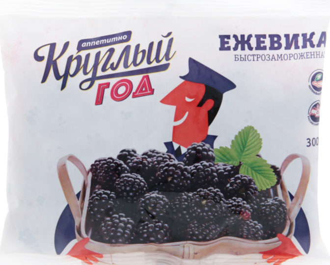 Ежевика Круглый год Аппетитно быстрозамороженная, 300 г