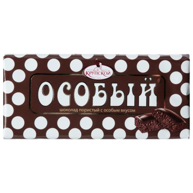 Шоколад Крупской Особый темный пористый 40%, 80 г