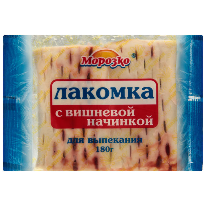 Полуфабрикат хлебобулочный Морозко Лакомка с вишневой начинкой для выпекания, 180 г