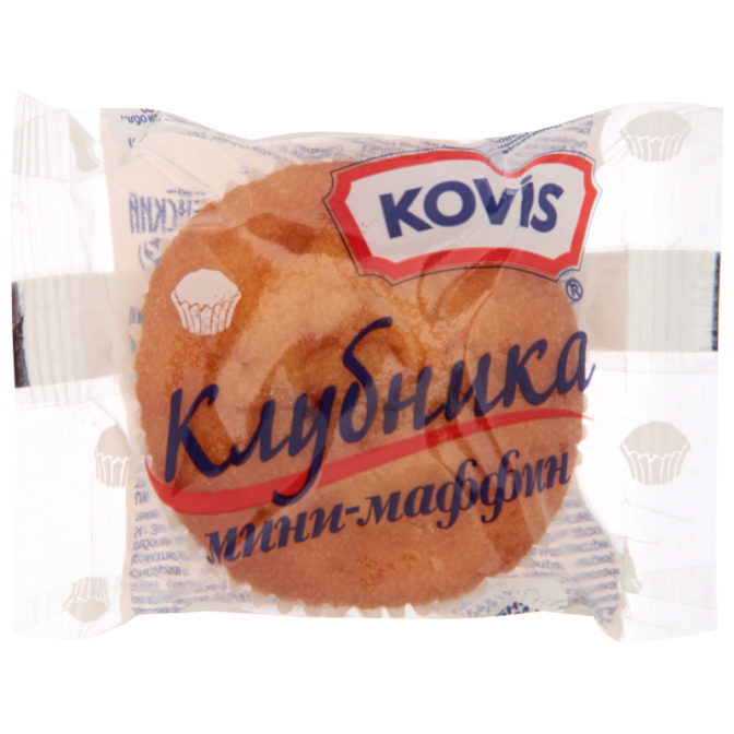 Мини-маффин Kovis Клубника, 29.2 г