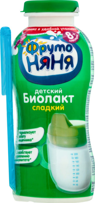 Биолакт для детей ФрутоНяня сладкий от 8 месяцев 3.2%, 200 г