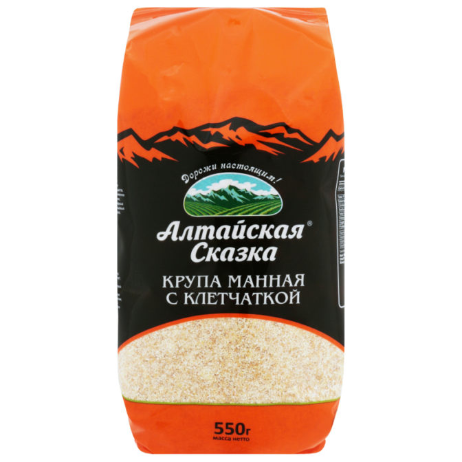 Манная крупа Алтайская сказка с клетчаткой, 550 г