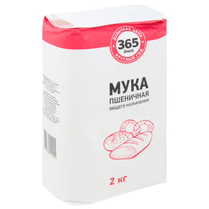 Мука 365 дней пшеничная, 2 кг