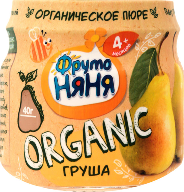 Пюре для детей ФрутоНяня Груша, 80 г