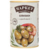 Оливки Маркет Перекресток зеленые фаршированные креветкой, 300 г