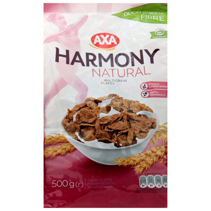 Готовый завтрак Axa Harmony Natural хлопья мультизерновые, 500 г