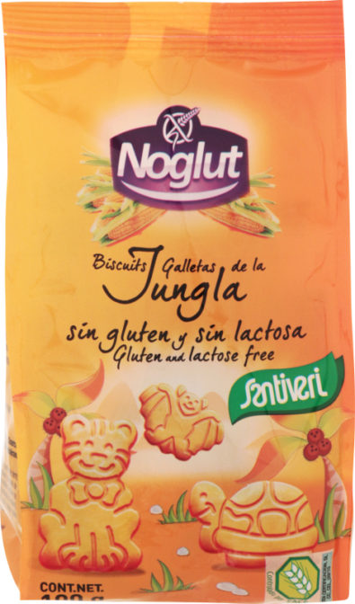 Печенье Noglut Santiveri Джунгли без глютена, 100 г