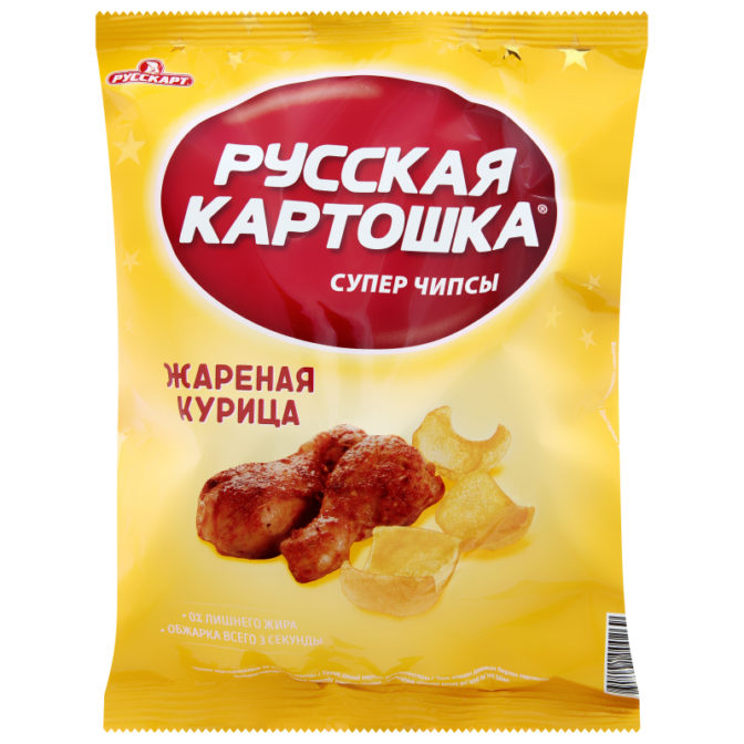 Чипсы картофельные Русская картошка со вкусом курицы, 50 г