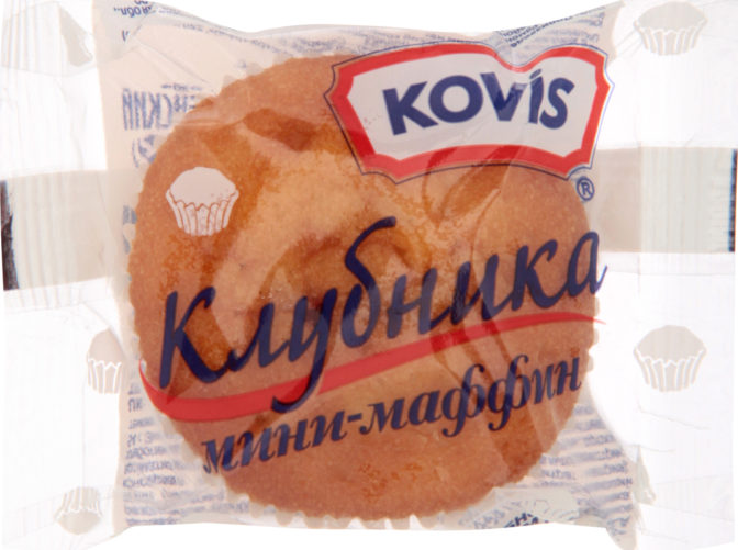 Мини-маффин Kovis Клубника, 29.2 г