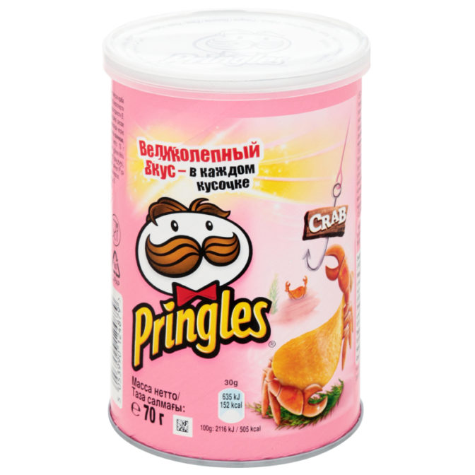 Чипсы картофельные Pringles со вкусом краба, 70 г