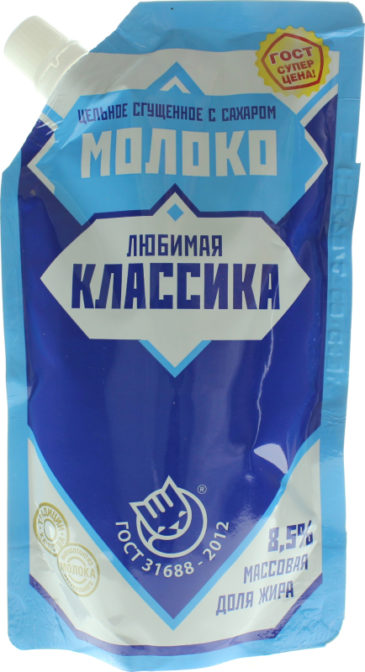 Молоко сгущенное 8.5% цельное с сахаром Любимая Классика д/п 270г