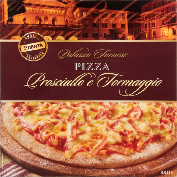 Пицца Palazzo Fornese Prosciutto e Formaggio с ветчиной и сыром глубокой заморозки, 340 г