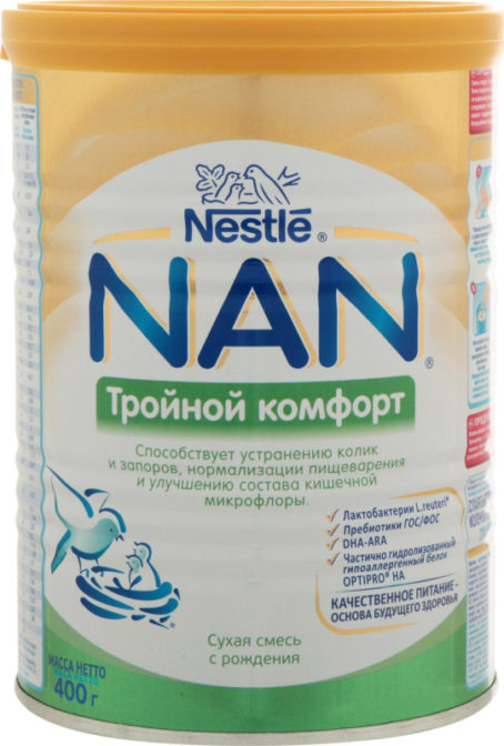 Смесь для детей Nestle NAN Тройной комфорт сухая от 0 месяцев, 400 г