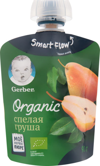Пюре для детей Gerber Спелая груша от 4 месяцев, 90 г