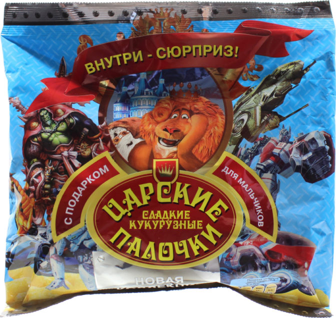 Палочки кукурузные сладкие с подарком для мальчиков Царские м/у 50г