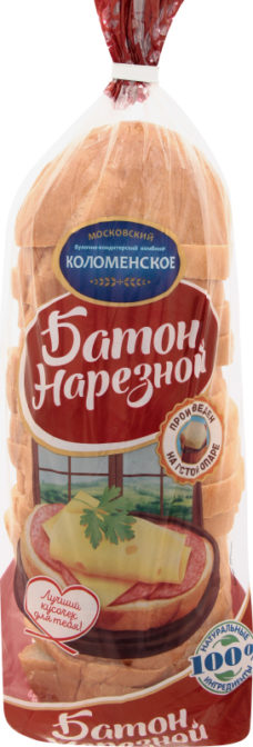 Батон Коломенское Нарезной нарезанный, 400 г